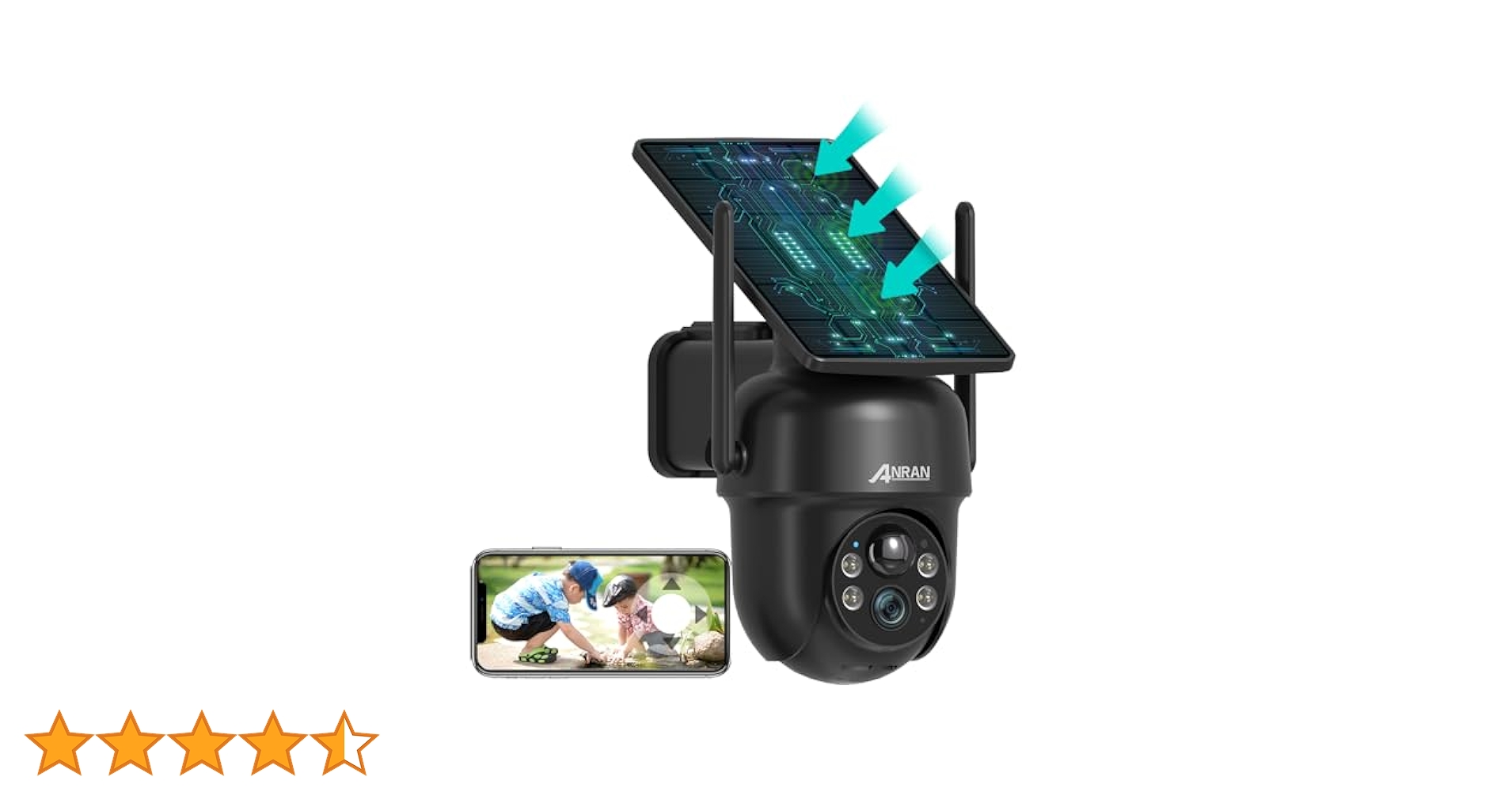 ANRAN防犯カメラ5MP-Q04 2024強化版500万画素 Amazon.co.jp: 【2025強化版500万画素・一体型高効率充電・Alexa